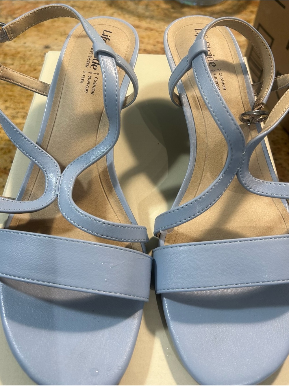 Life Stride Light Blue Strappy Women's Sandals
